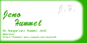 jeno hummel business card