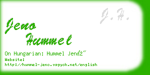 jeno hummel business card